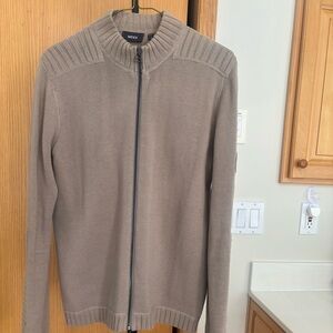 Mexx Men's Zip-Up Knit Cardigan in Taupe